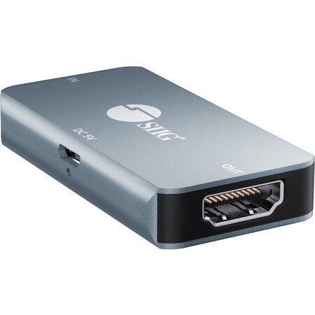 Siig HDMI REPEATER EXTENDS 4K at 60HZ HDMI SIGNAL TRANSMISSION TO UP TO 20 METERS USING CE-H24K11-S1