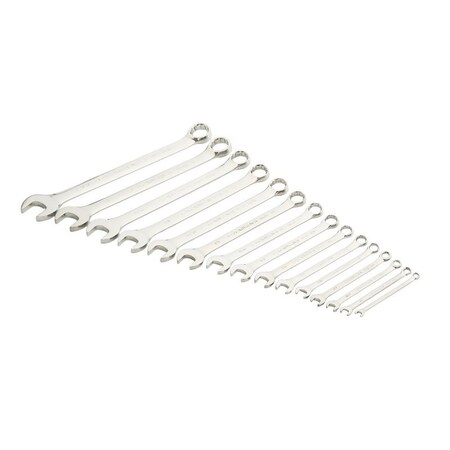 Gearwrench 81901 Wrench Set, 15 -Piece, Alloy Steel, Full Polish Chrome, Specifications: SAE Measurement 81901G