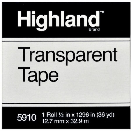 3M Tape, Econ, .5x1296, Trans 5910121296