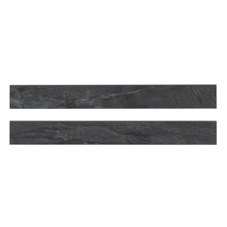 Msi Durban Anthracite 3 In. X 24 In. Polished Porcelain Bullnose Wall Tile, 30PK ZOR-PT-TR-0118