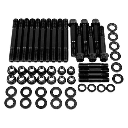 Whole-In-One 234-5801 4-Bolt Black Main Stud Kit fro Chevy Small Block 1st Generation WH3629915