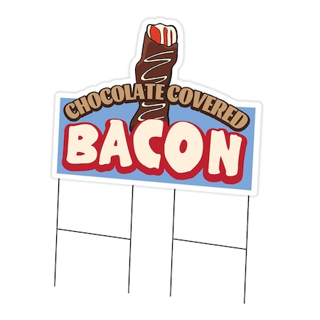 Signmission Chocolate Covered Bacon Die Cut Yard & Stake plastic window, 2436-Chocolate Covered Bacon C-DC-2436-Chocolate Covered Bacon19