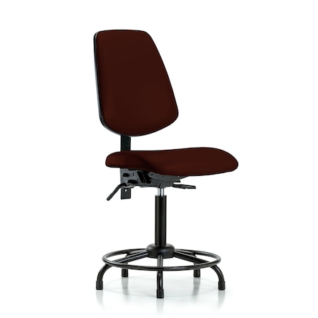 Blue Ridge Ergonomics Medium Bench Chair No Arms, 22" to 29" Height, Vinyl, Burgundy BR-VMBCH-MB-RT-T1-A0-RG-8569