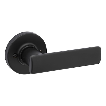 Kwikset Breton Lever Half Dummy with Round Rose Matte Black Finish 488BRNLRDT-514
