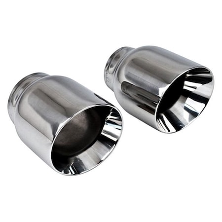 Bufonada 2.50 x 4.00 in. Stainless Steel Double Wall Angle Exhaust Tip BU3649364