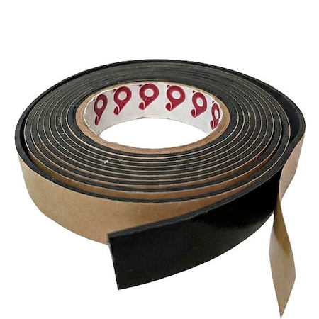 Zoro Select Foam Strip, 10 ft L, 2 in W, Black NE4112RL02.00XOV10L