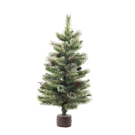 Celebrations 3 ft. Slim LED 50 ct Skinny Cashmere Table Top Color Changing Christmas Tree 24-01011A