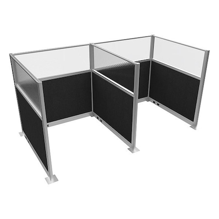 Versare Cubicle Kit, Black, 72 in H HPEKW-66-S-BLK-FL