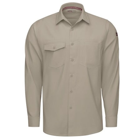 Red Kap Men's Work Shirt, Beige, S TSM4SD