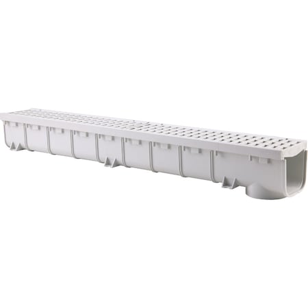 Nds 5'' x 39-3/4'' Gray Polypropylene Pro Series Channel Drain 864G