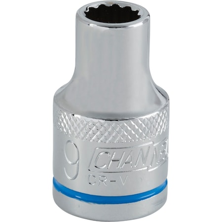 Channellock 1/2'' Drive 9 mm 12-Point Shallow Metric Socket 397571