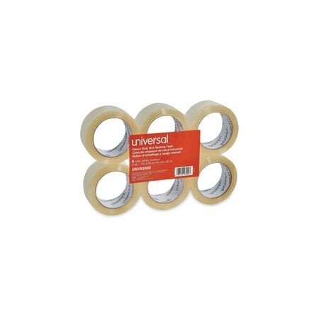 Universal One HeavyDuty Box Sealing Tape, 48mmx50m, 6PK UNV93000