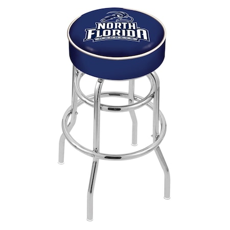 Holland Bar Stool Co 25" North Florida Cushion Seat, 2-Ring Chrome Swivel Bar Stool L7C125NorFla