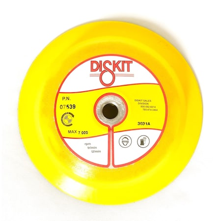 Diskit Diskit Abrasive Sanding Pad 07539: Firm, 7", hook, 0 Hole, Flex Profile MADE IN USA 07539