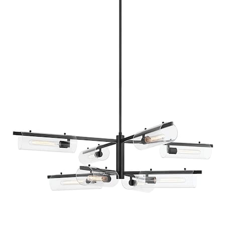 Mitzi Ariel 8 Light Chandelier 16.5 In. Soft Black H326808-SBK
