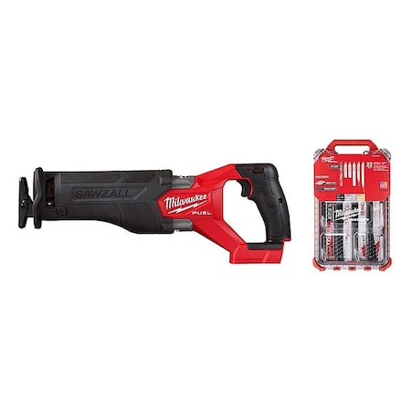 Milwaukee Tool ReciprocatingSawKit, 1.25inL, 18VDC 2821-20, 49-22-5640