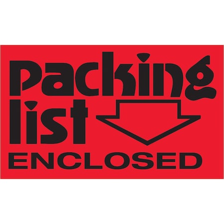 Bubblefast 3 x 5'' - Packing List Enclosed Fluorescent Red Labels BFDL1074