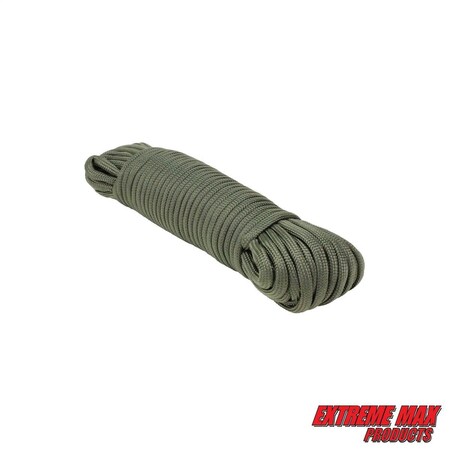 Extreme Max 3008.0475 OD Green Type III 550 Paracord Commercial Grade - 5/32" x 25' 3008.0475