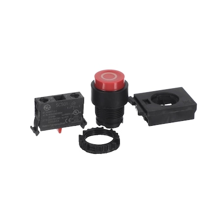 Biro Switch Assembly, Push Button, Stop, Red 226EC-22PB-RE
