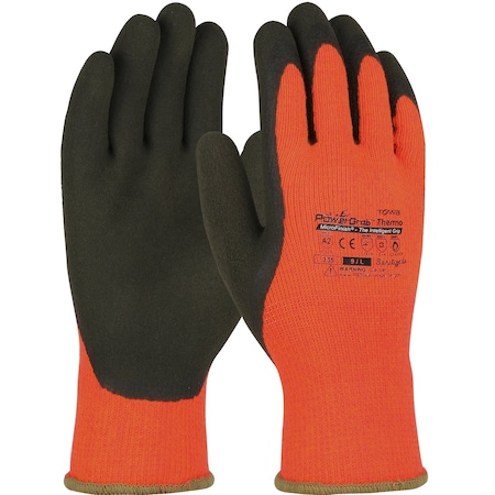 Towa Hi-Vis Seamless Knit Acrylic Terry Glove with Latex MicroFinish Grip on Palm & Fingers, 12PK 9306