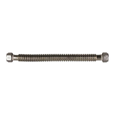Home-Flex 3/4 in. FIP x 3/4 in. FIP x 24 in. Stainless Steel Water Heater Connector Silver Metallic HFWC-07-24
