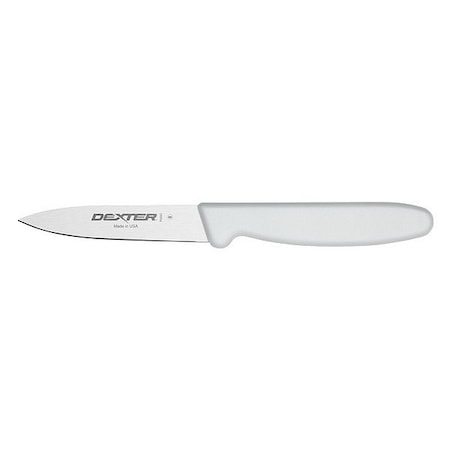 Dexter Russell Paring Knife, 3 1/2 in Blade, White Handle 31611