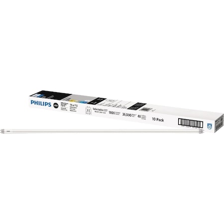 Signify InstantFit 32W Equivalent 48'' T8 Type A Multi-CCT LED Tube Light Bulb, 10PK 591628