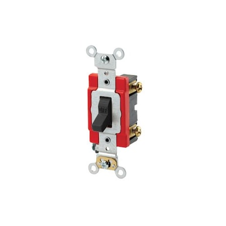 Leviton Wall Switch, 1 hp, Toggle, 20 A, Ebony 1221-2E