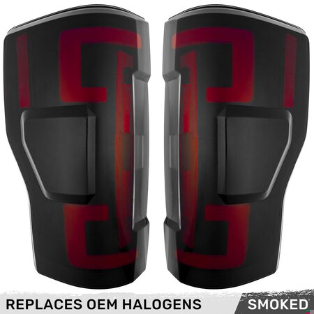 Recon 17-19 F250/F350/F450/F550 (REPLACES OEM HALOGEN STYLE TAIL LIGHTS)OLED 264299BK
