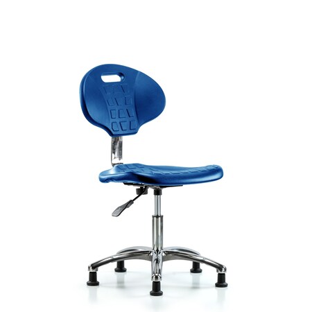 Blue Ridge Ergonomics Erie Poly Clean Room Chair, Desk, Glides, Blue BR-CLR-TPDHCH-CR-A0-RG-BLU