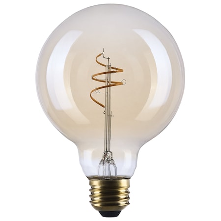 Satco 5.5 Watt G30 LED 2000K CCT Medium Base Clear Glass Amber Coil Filament Dimmable 120 Volt S14213