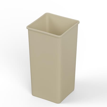 Regal Altair 50 Gallon Square Beige Plastic Trash Can, Heavy Duty Resin Construction ZR-TC-100-SQ50BG