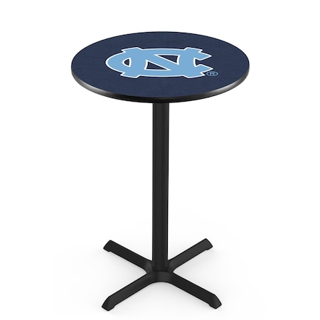 Holland Bar Stool Co 42" Blk Wrinkle North Carolina Pub Table, 36" dia. Top L211B4236NorCar