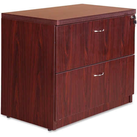 Lorell Lateral File Cabinet - 35.5" x 22" x 30" - Mahogany - Chateau Series 34312