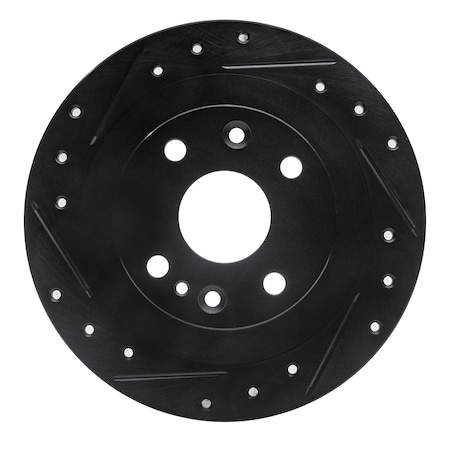 Dynamic Friction Co DFC Brake Rotor - Drilled and Slotted - Black 633-54003L