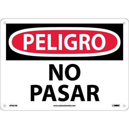 Nmc Danger No Trespassing Sign - Spanish, SPD81RB SPD81RB