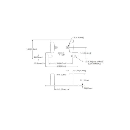 Le Johnson Floor Guide 200 Series F/ 1-3/8 in  Single Doors 2038