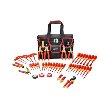 Vevor 50-Piece Insulated Screwdriver Kit for Electricians, Rated 1000V, 50PK VDE593150