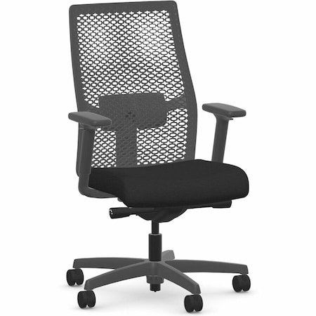 Hon Ignition ReActiv Back Mid-back Task Chair, Black Frame Color, Mid Back, Black, Armrest I2MRL2BC10TK