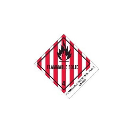Bubblefast 4 x 4 3/4'' - ''Flammable Solids, N.O.S.'' Labels BFDL513P1