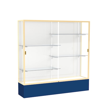 Ghent Spirit Floor Display Case 72x72x16, White, Champange 376WB-GD-NY