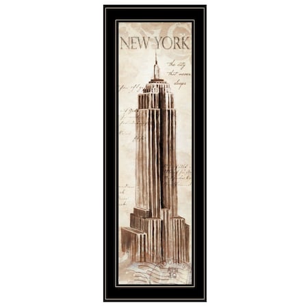 Homeroots New York Panel 2 Black Framed Print Wall Art 404750