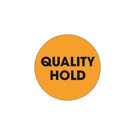 Bubblefast 2'' Circle - ''Quality Hold'' Fluorescent Orange Labels BFDL1274