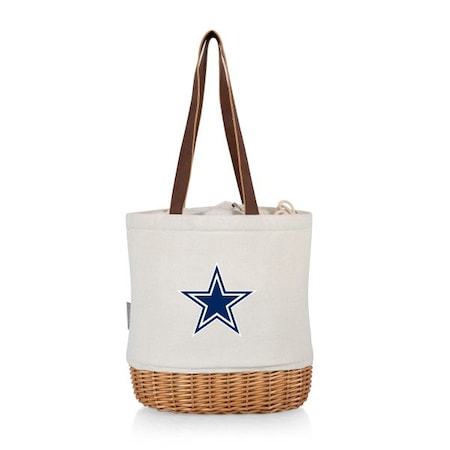 Picnic Time Family Of Brands Dallas Cowboys - Pico Willow and Canvas Lunch Basket, (Natural Canvas) 200-00-187-094-2