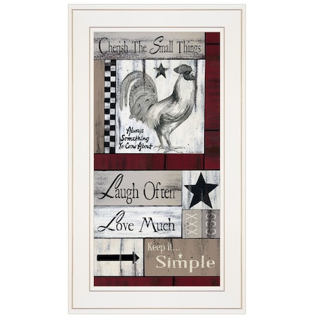 Homeroots Cherish The Small things 1 White Framed Print Wall Art 405158