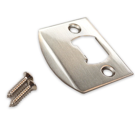 Emtek Square Corner Full Lip Strike for Passage, Privacy or Key-In Sets Satin Nickel Finish 86084US15