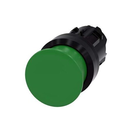 Siemens Mushroom pushbutton, 22 mm, round, plastic, green, 30 mm 3SU1000-1AD40-0AA0-ZY15