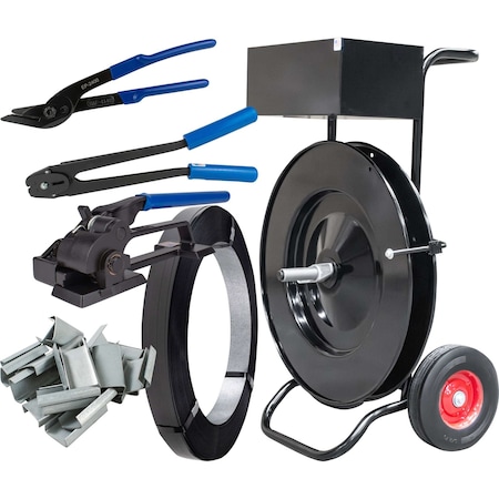 Encore Packaging Steel HD Strapping Kit for 1/2", Open Seals, Heavy Duty S12KO3-03