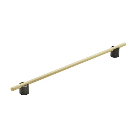 Amerock Transcendent 12-5/8 in 320 mm Center-to-Center Matte Black/Matte Gold Cabinet Pull BP7414320MBMG