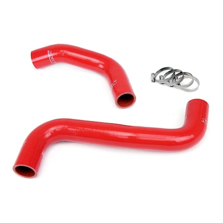 Hps Performance High Temp Reinforced Silicone Radiator Coolant Hose Kit, Red,  57-1064-RED